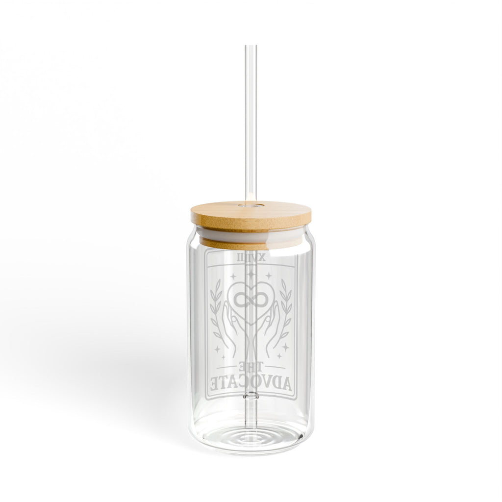The Advocate Tarot Card Sipper Glass | 16oz