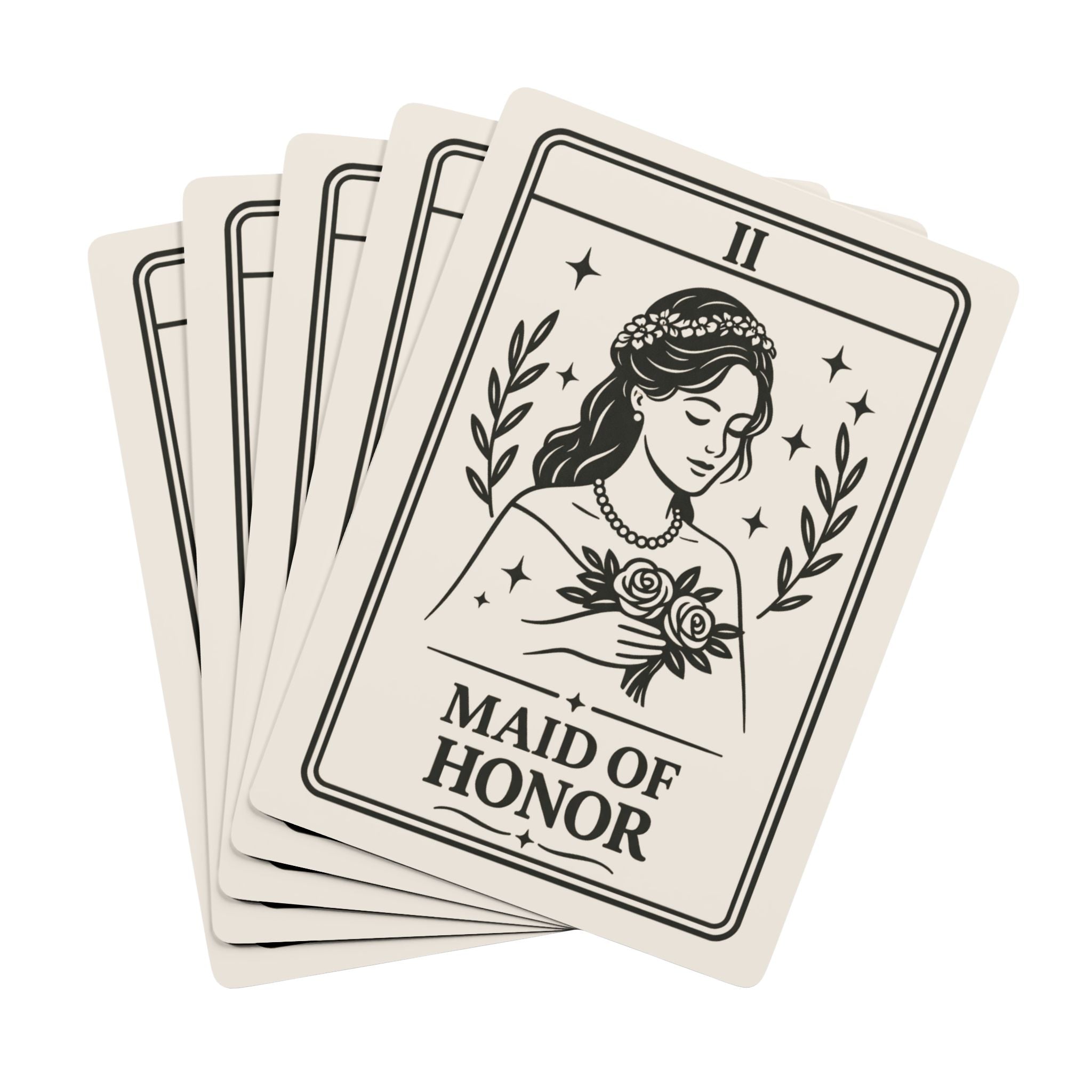 Maid of Honor Playing Cards, Poker Deck | Bridal Party Wedding Keepsake