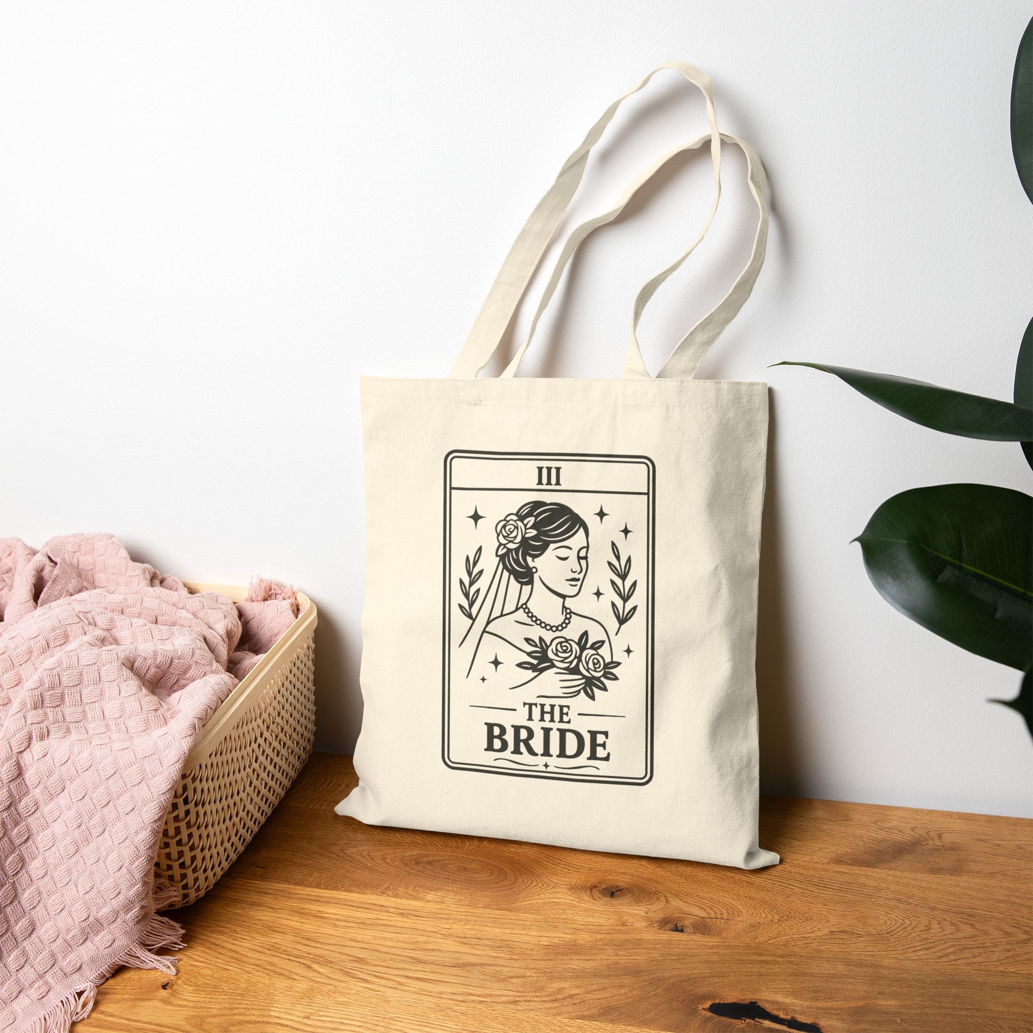 Tarot The Bride Tote Bag | Bridal Tarot Illustration, Wedding Bride Design