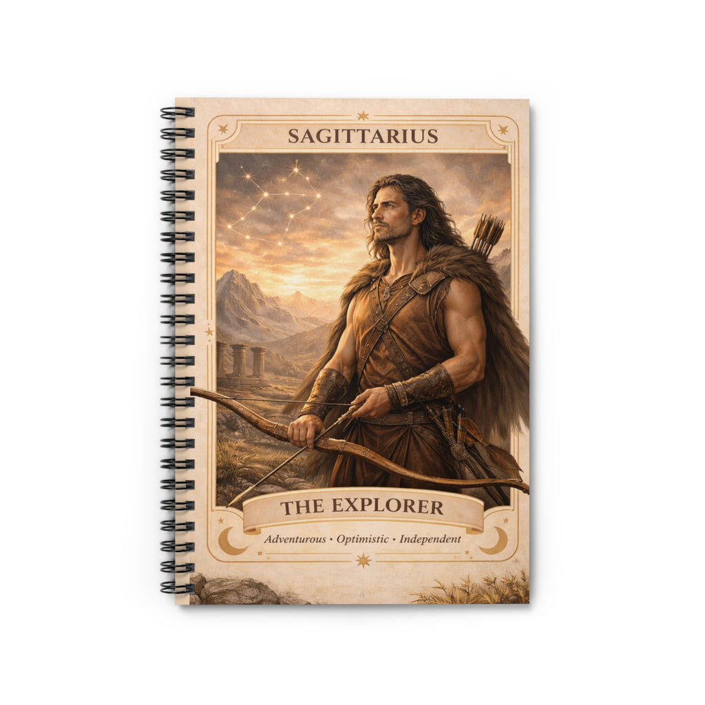 Sagittarius The Explorer Spiral Notebook — Zodiac Archer Ruled Journal