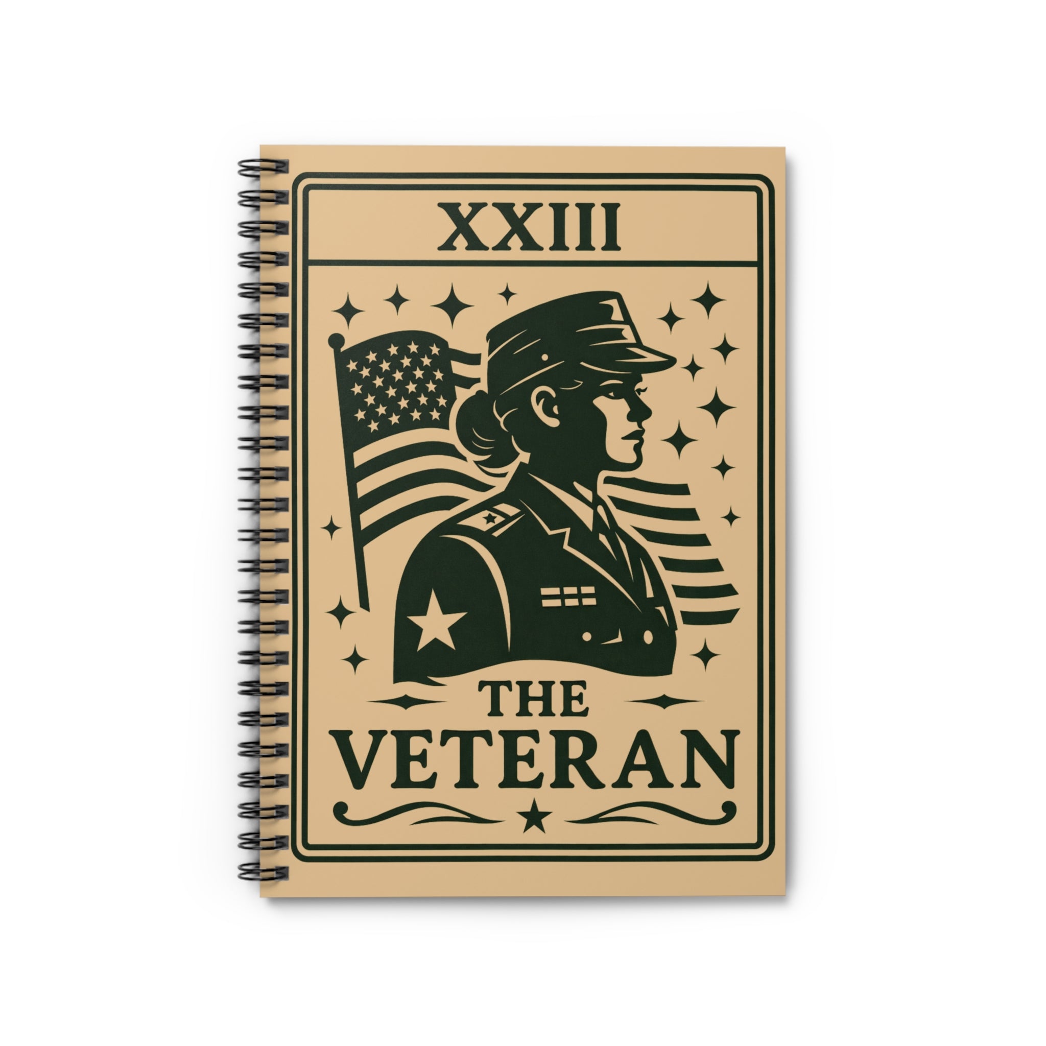 The Female Veteran Spiral Notebook | American Flag Military Tribute, Ruled Journal