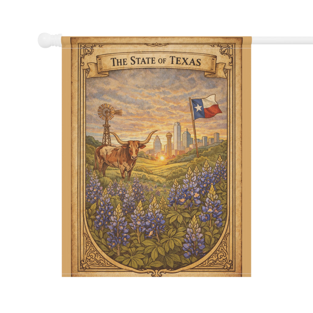 The State of Texas bluebonnet scene Garden Banner | House Flag
