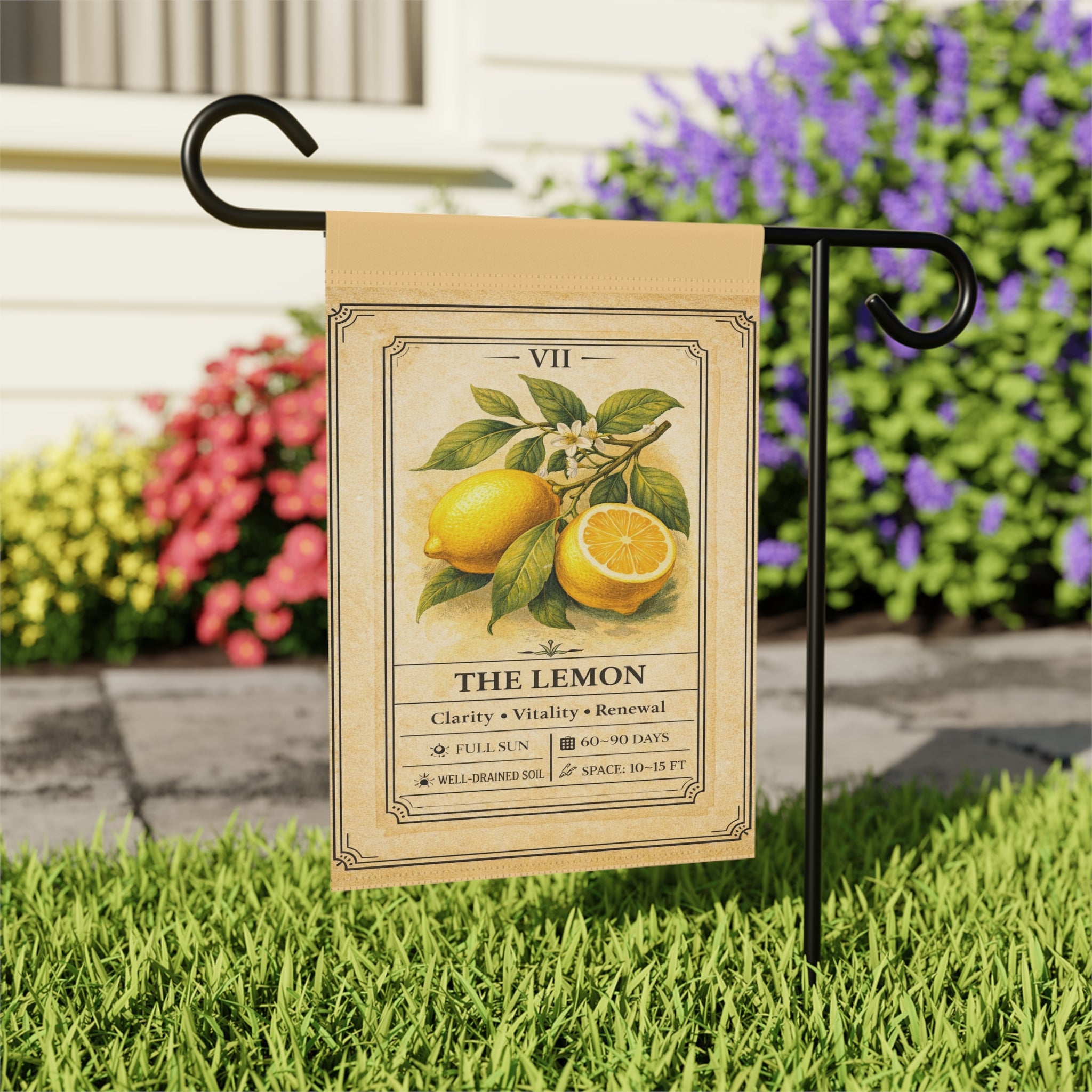 Vintage Lemon Botanical Garden Banner | House Flag