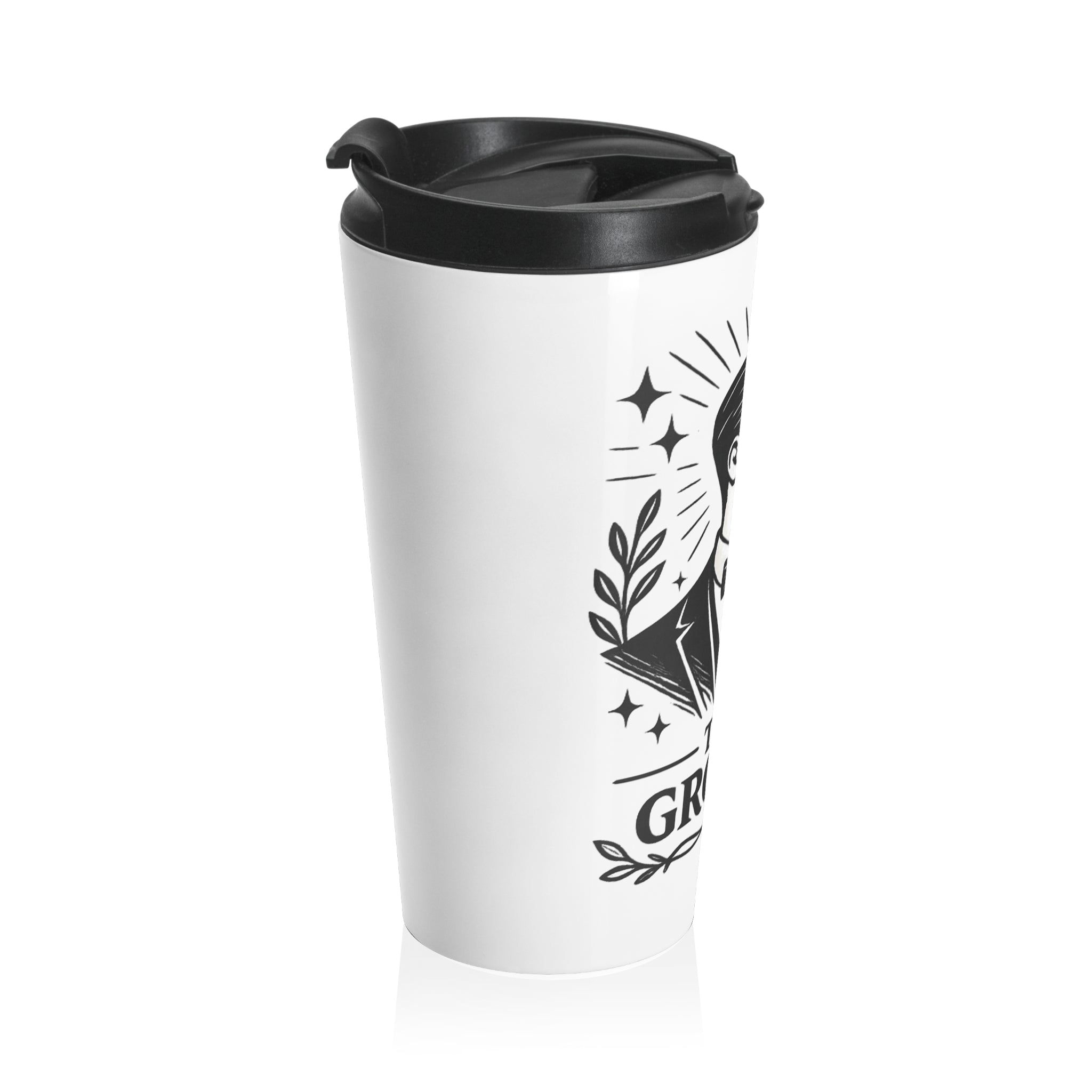 The Groom illustration travel mug | Wedding groom stainless steel tumbler