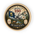 Montana State Seal 250th Anniversary Wall Clock | Bitterroot & Big Sky