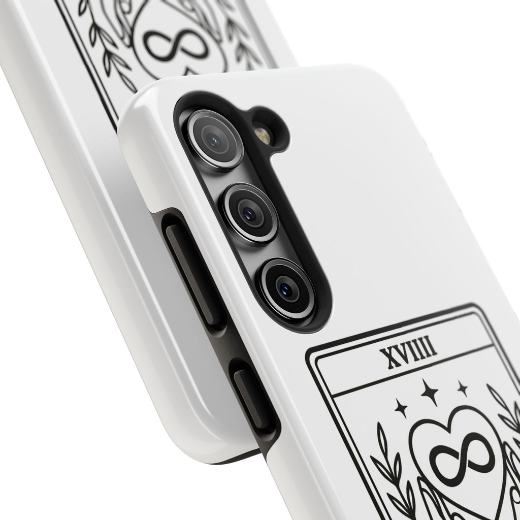 The Advocate tarot card Phone Case | infinity heart hands design
