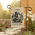 Female Marine Poster garden flag | Garden Banner, Patriotic Military Décor