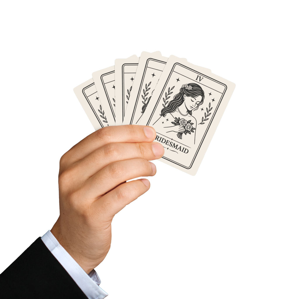 Bridesmaid Tarot Illustration Poker Playing Cards | Custom Bridal Deck