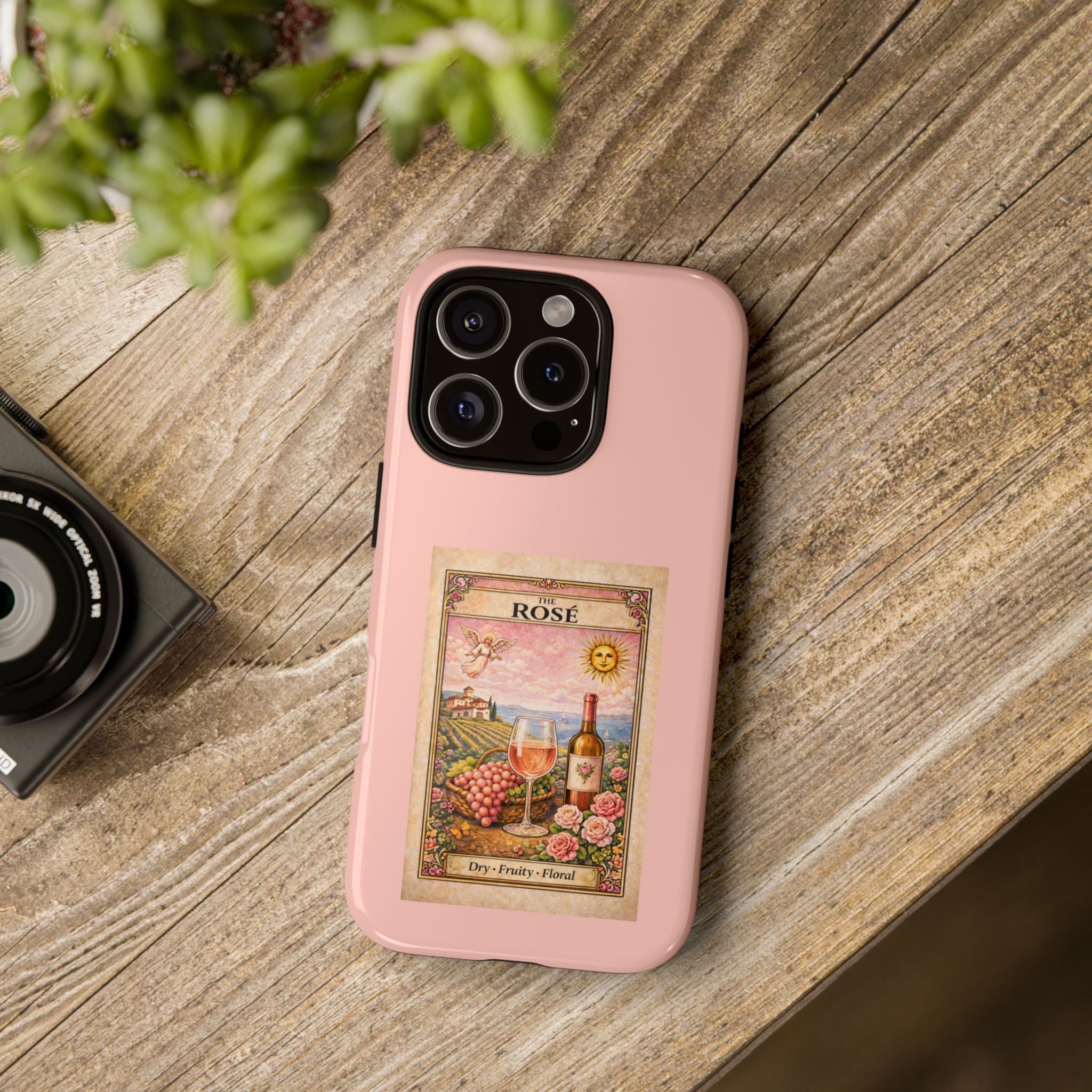 Rose Wine Phone Case - Rose Aesthetic Phone Case - Wine Lover Gift - Cute Wine Phone Case - Floral Phone Case - Gift for Her