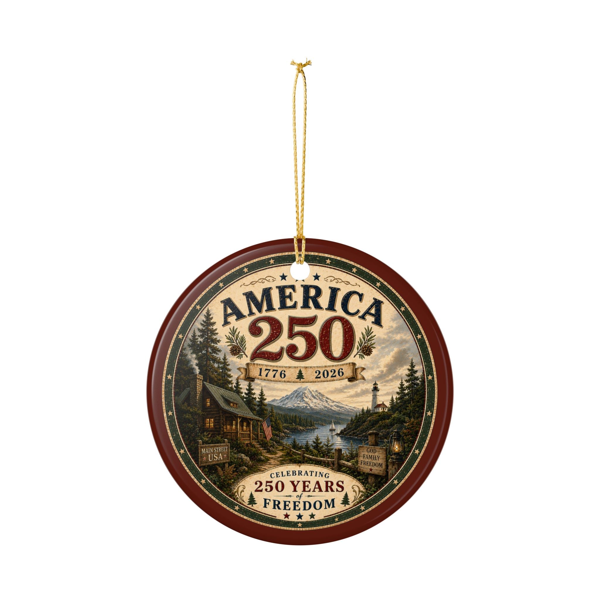 America 250 Ornament | 1776-2026 Celebrating 250 Years of Freedom