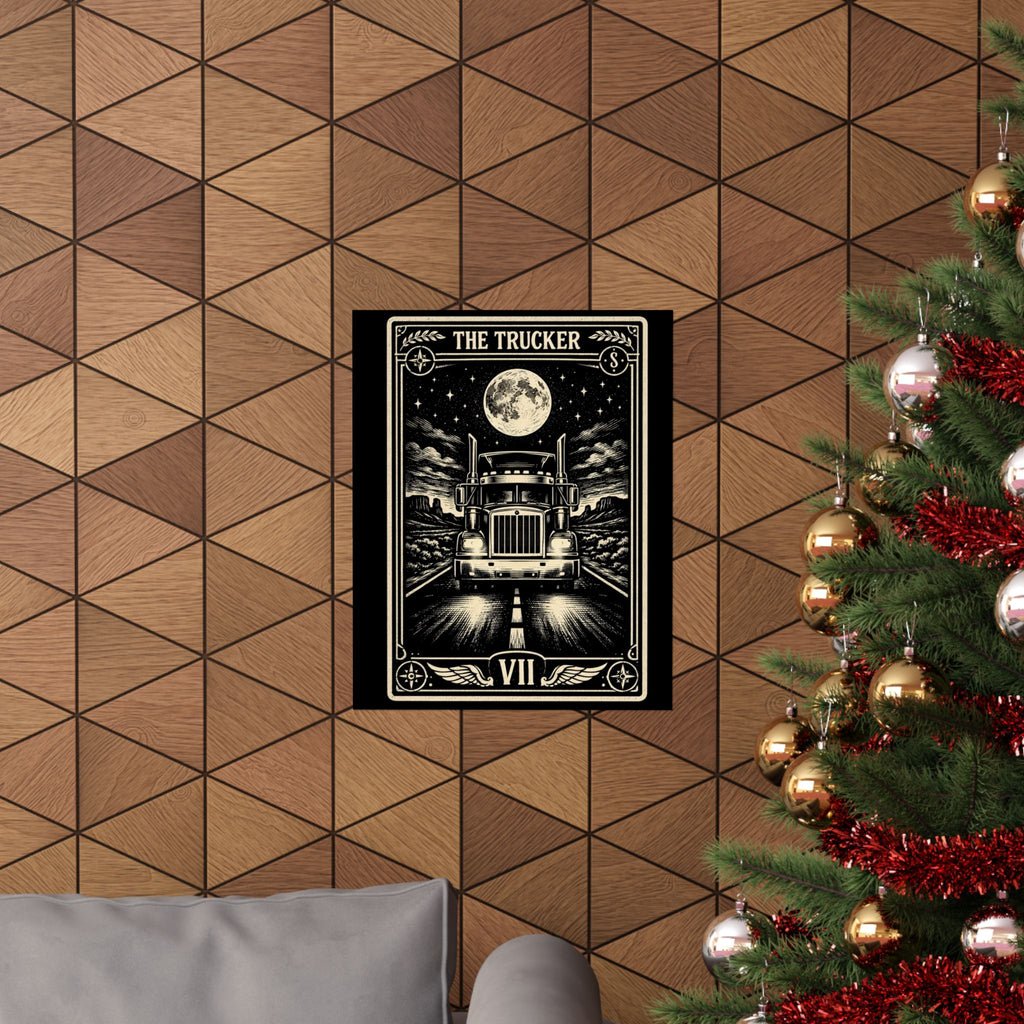 Truck Driver Poster | Truck Driver Wall Art | Trucker Gift | Blue Collar Decor | Garage Wall Art | Gift for Him