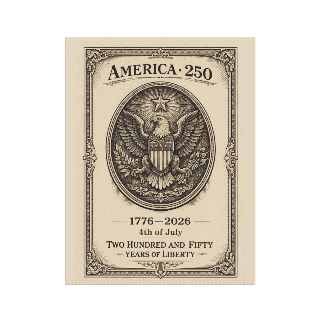 America 250 Eagle Coin Garden Banner | 1776-2026 Fourth of July