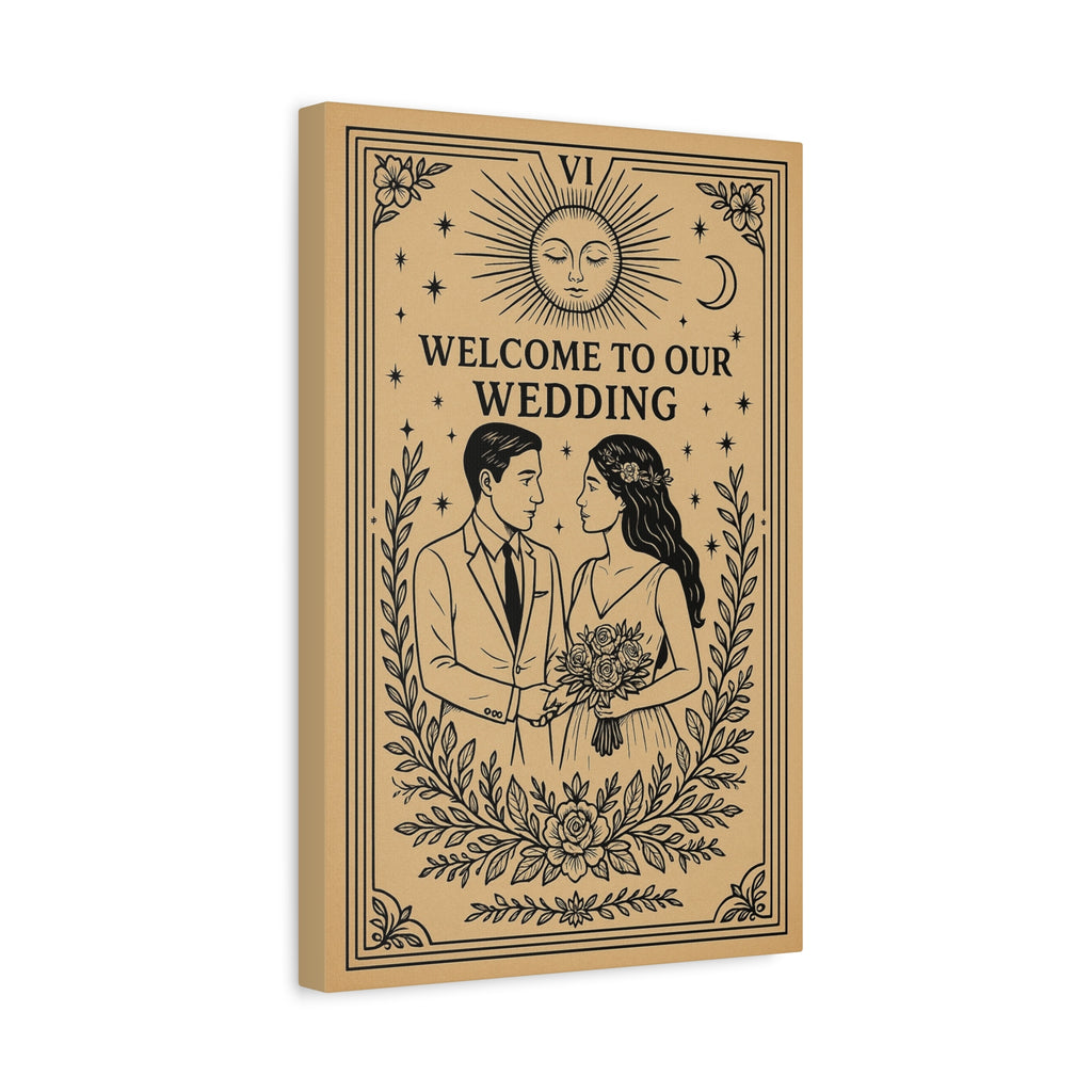 Welcome to Our Wedding Canvas Sign