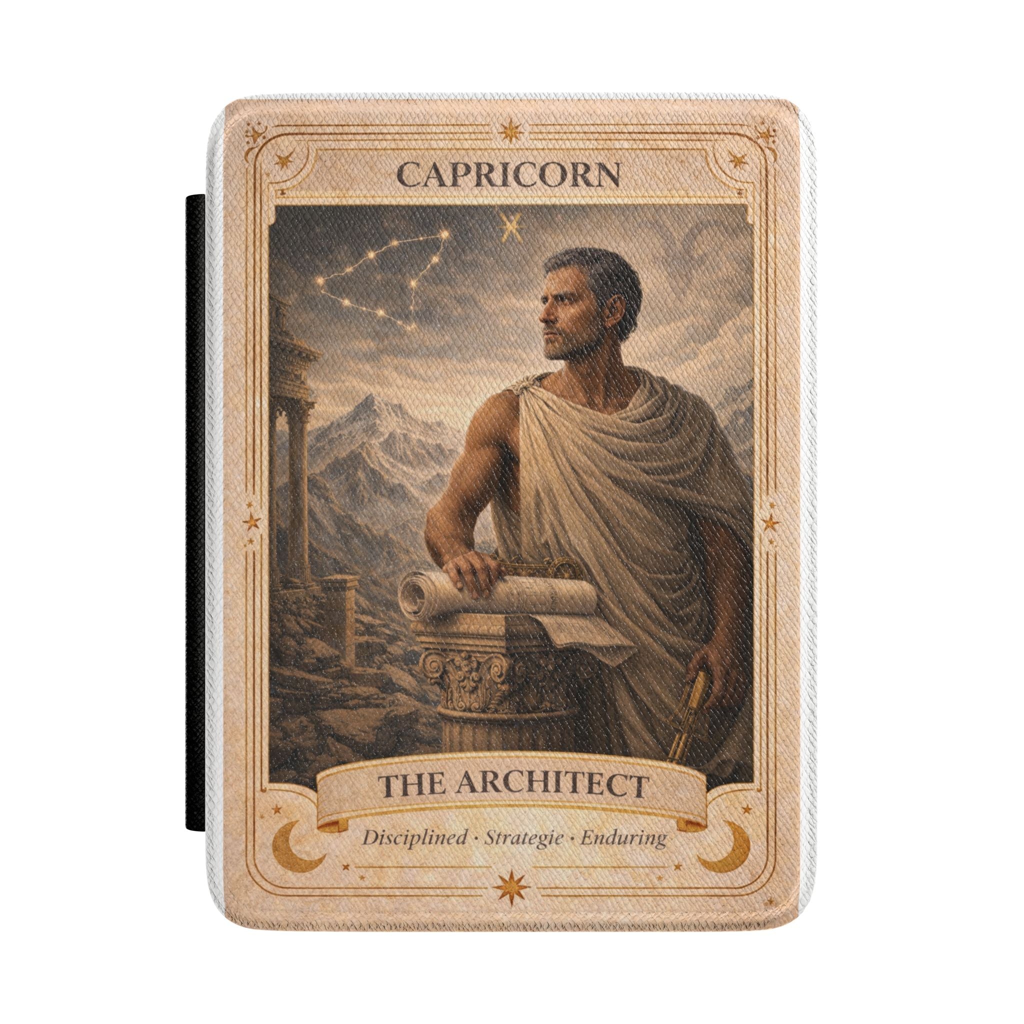Capricorn The Architect Kindle Case | Zodiac Tarot Illustration
