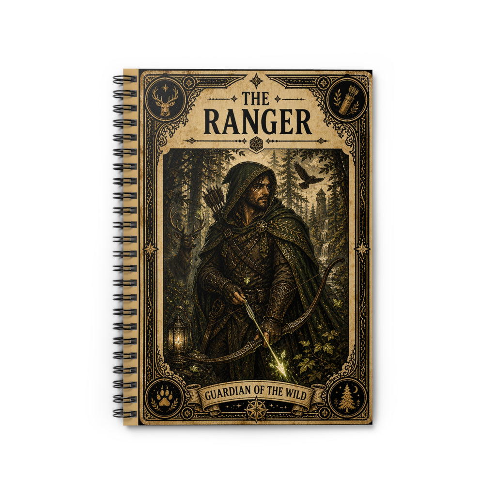 Ranger Guardian of the Wild Spiral Notebook | Ruled Journal, Fantasy Archer Cover