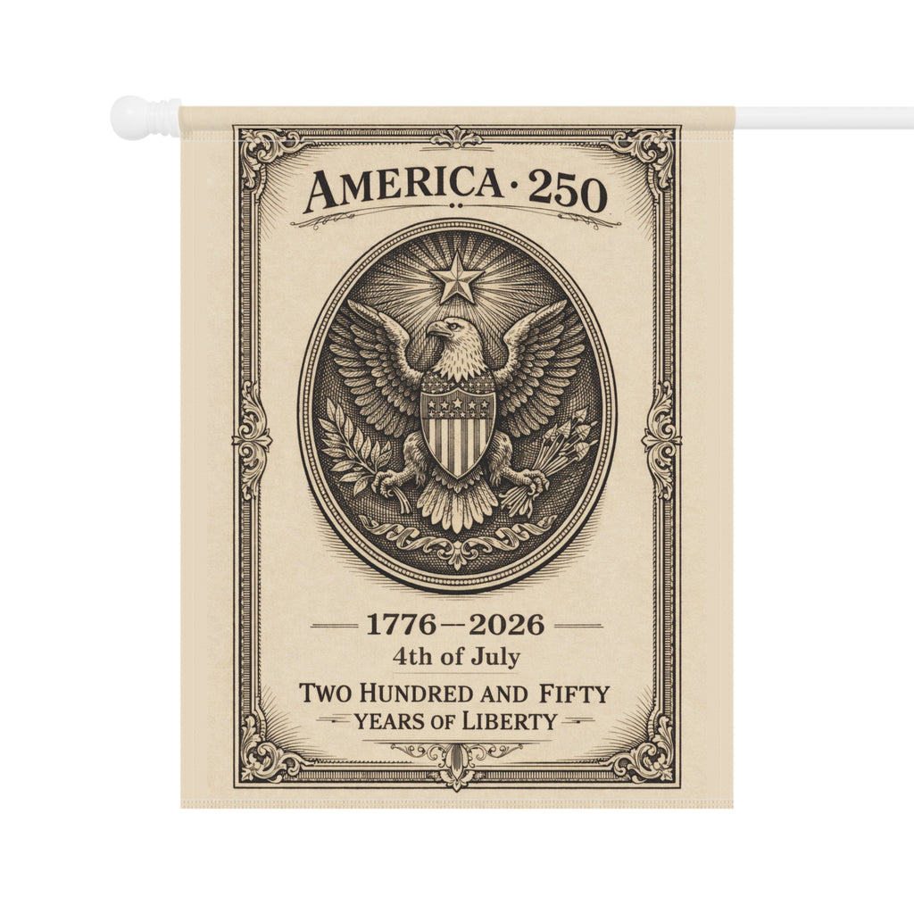 America 250 Eagle Coin Garden Banner | 1776-2026 Fourth of July