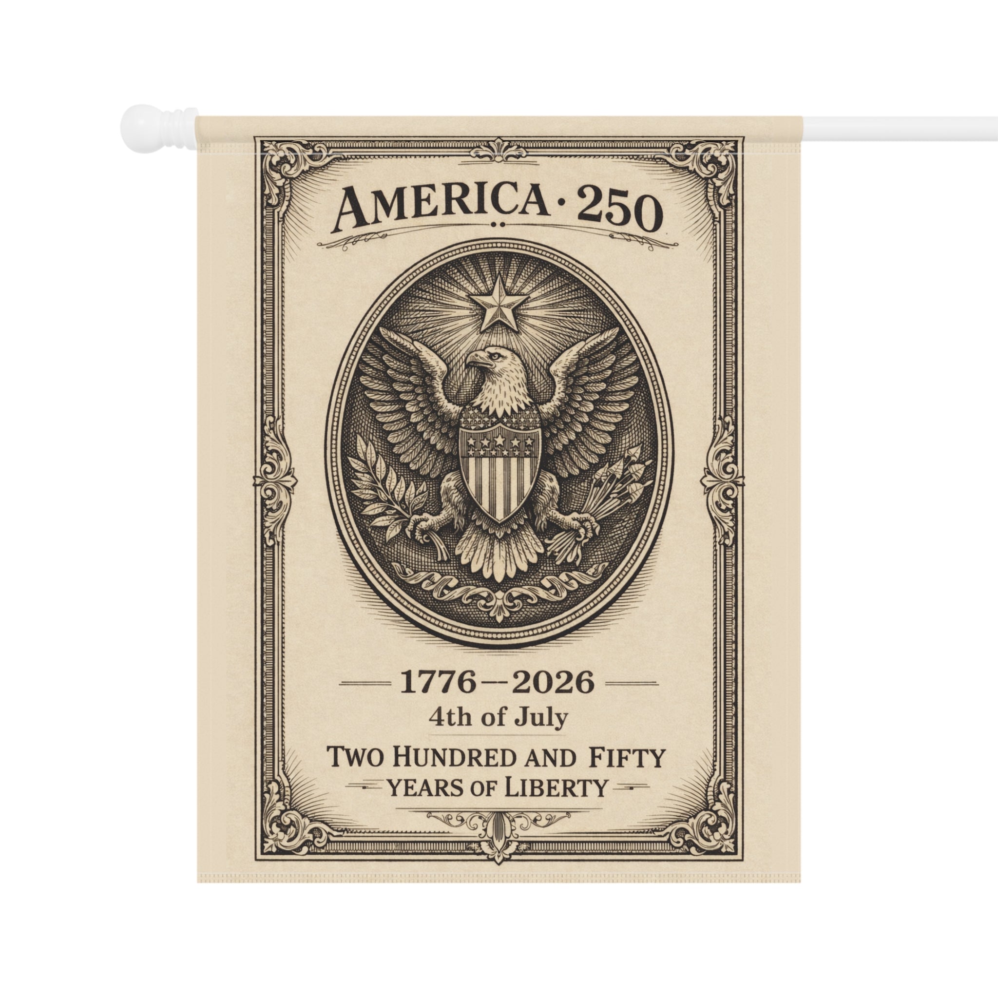 America 250 Eagle Coin Garden Banner | 1776-2026 Fourth of July