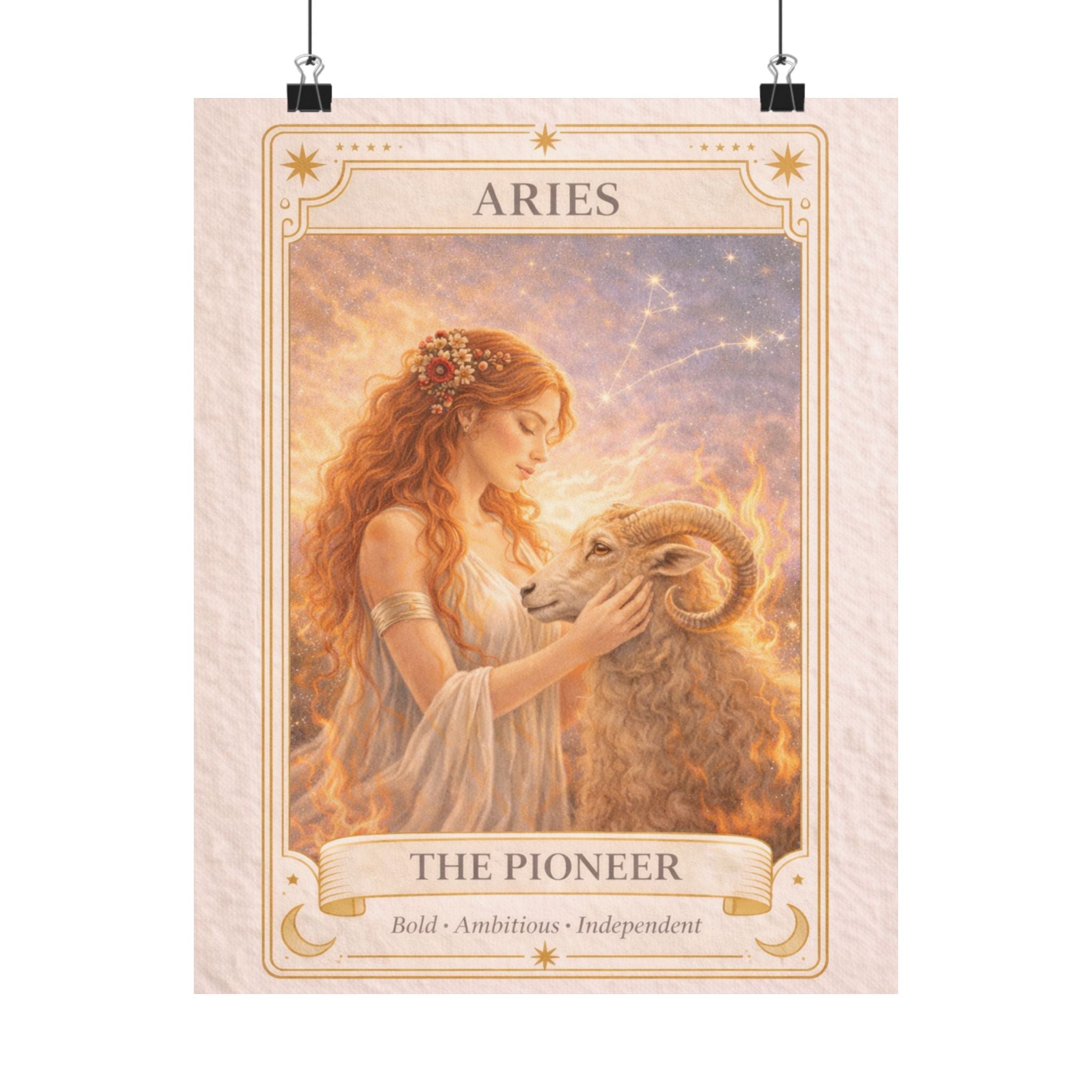 Aries Poster - Aries Zodiac Wall Art - Aries Decor - Astrology Poster - Zodiac Wall Art - Aries Gift - Horoscope Wall Art
