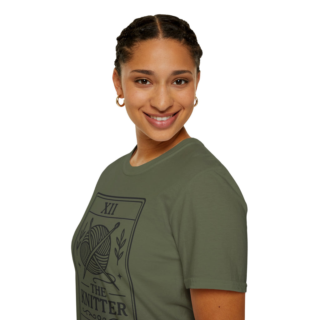 Knitter Shirt Tarot Card, Knitting Gift, Yarn Lover Shirt, Knitting Lover Tee, Knit Gift Idea, Craft Shirt, Knitter Aesthetic