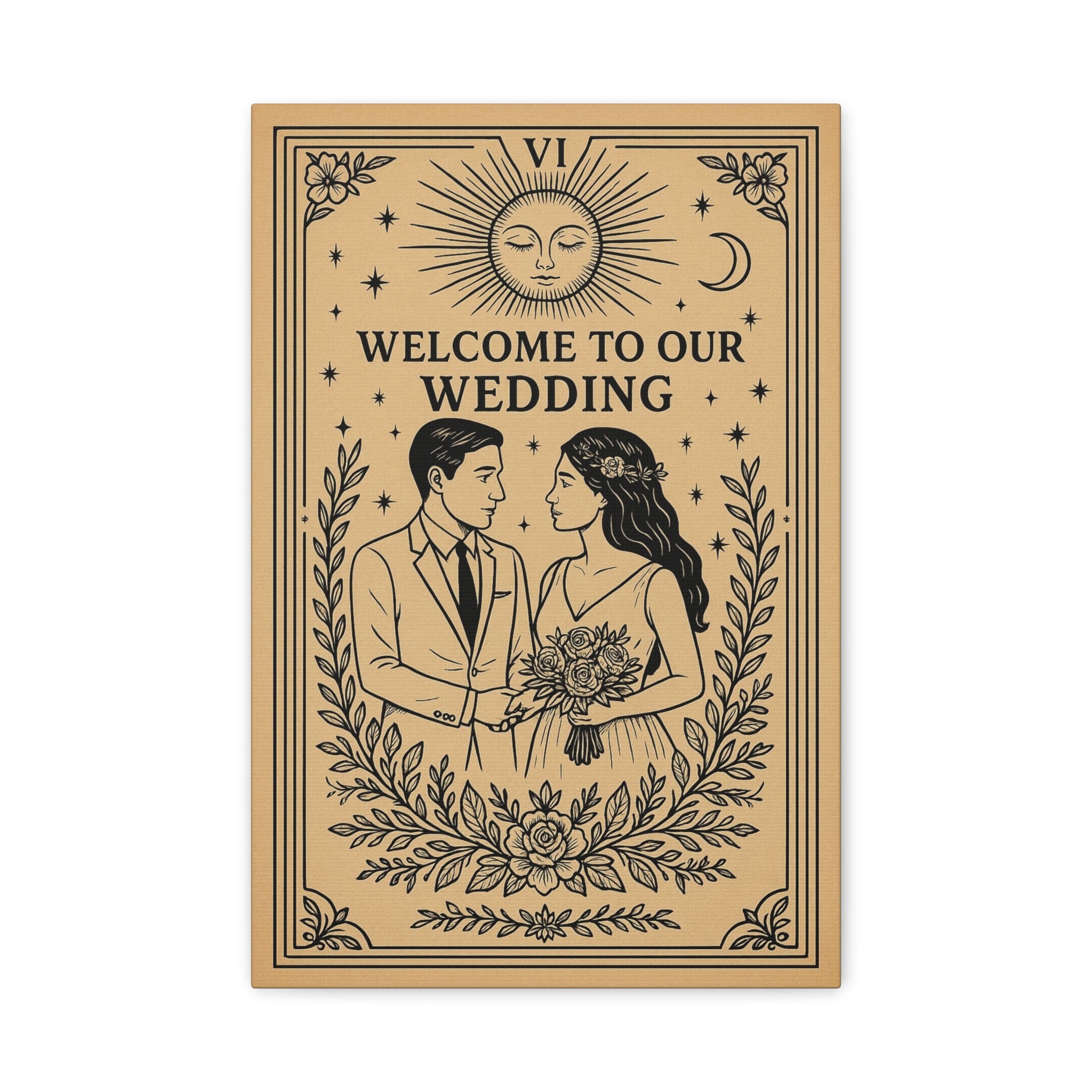 Welcome to Our Wedding Canvas Sign