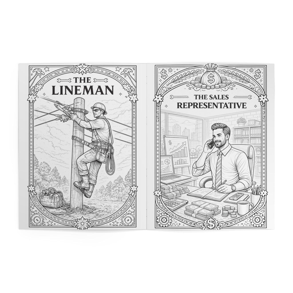 Blue Collar Coloring Book, Coloring Book | Skilled Trades Illustrations