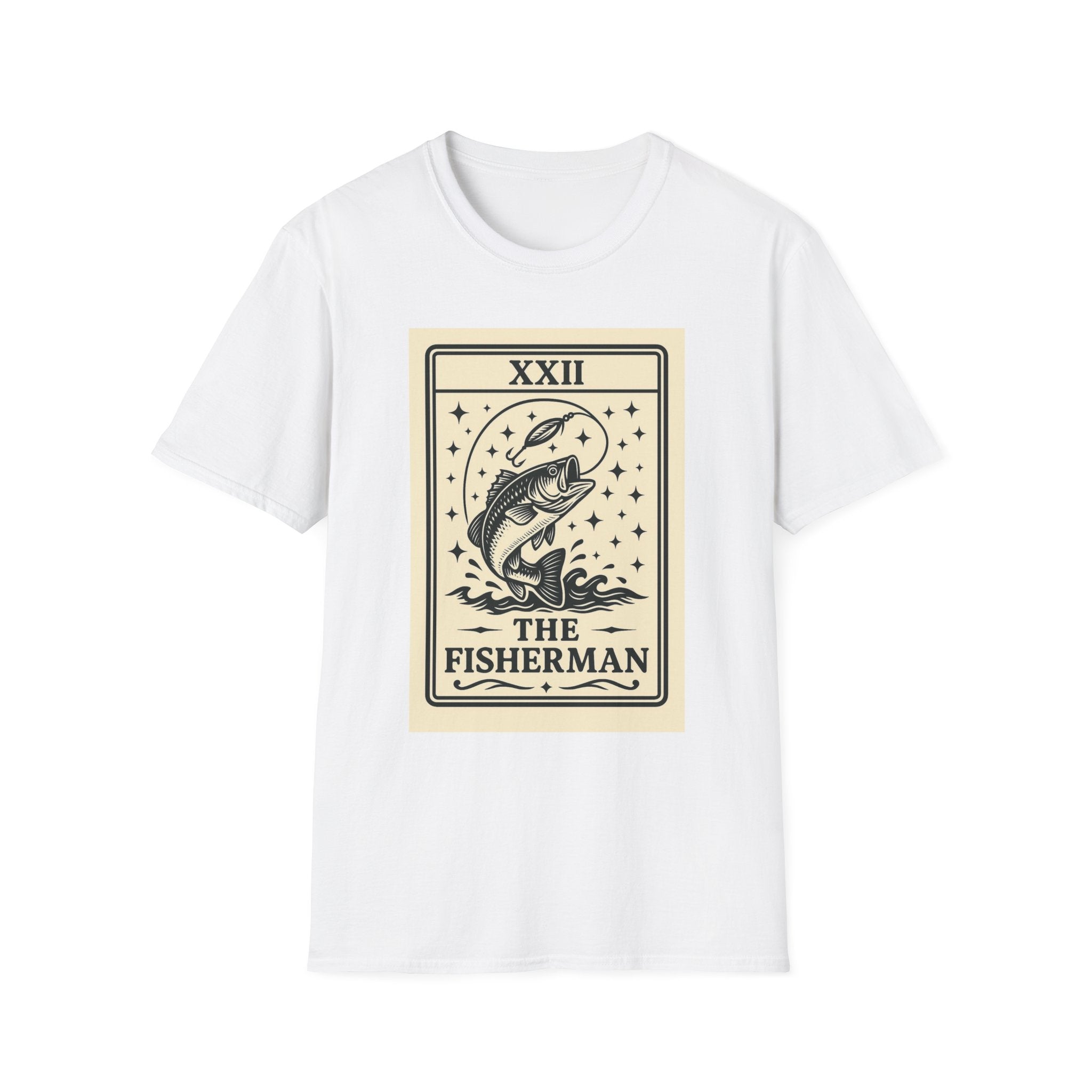 The Fisherman Tarot Card T-Shirt | Fish Illustration, Nautical Fishing Tee