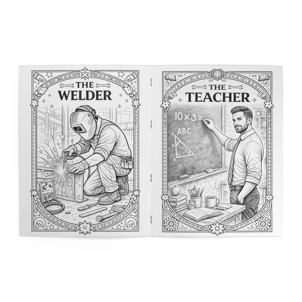 Blue Collar Coloring Book, Coloring Book | Skilled Trades Illustrations