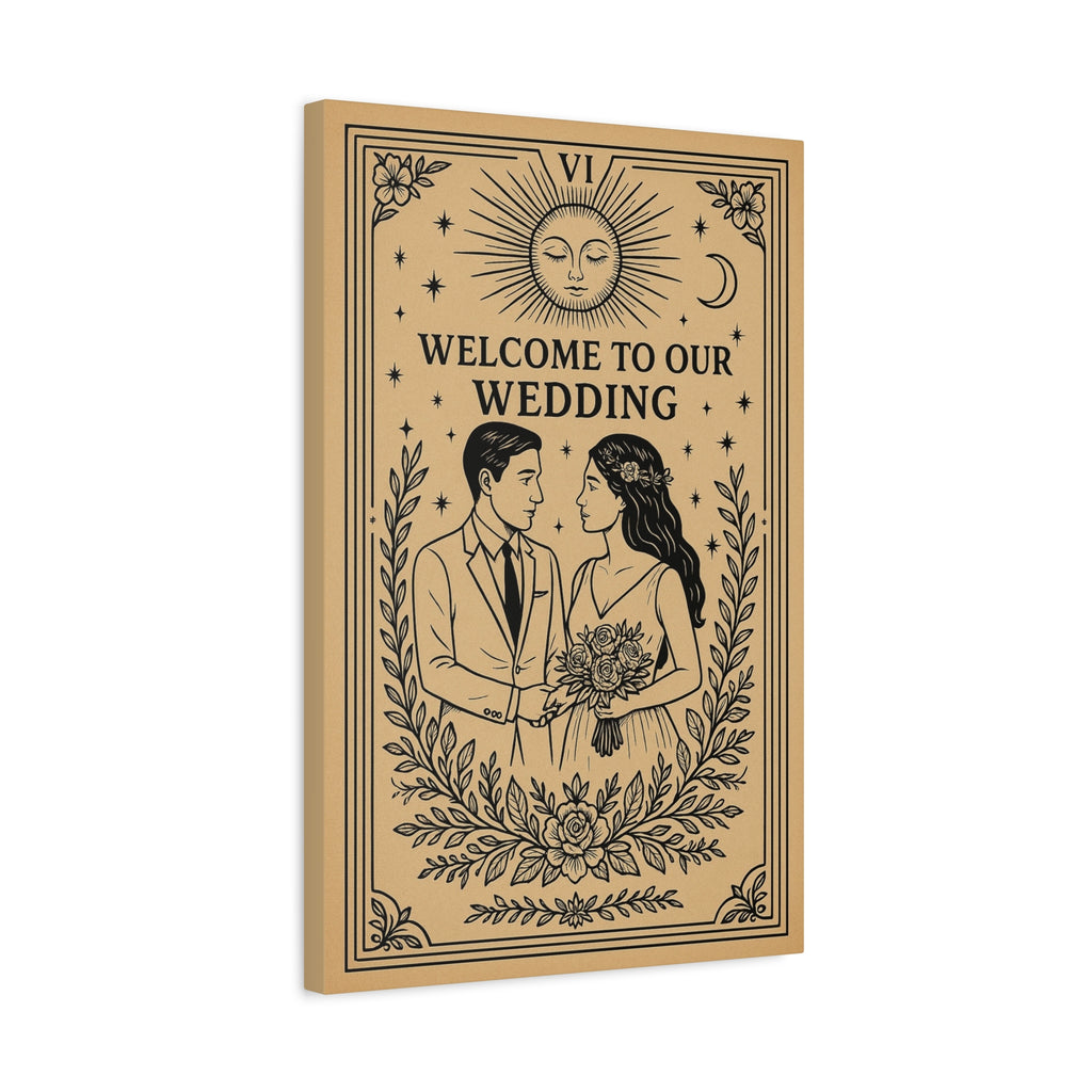 Welcome to Our Wedding Canvas Sign