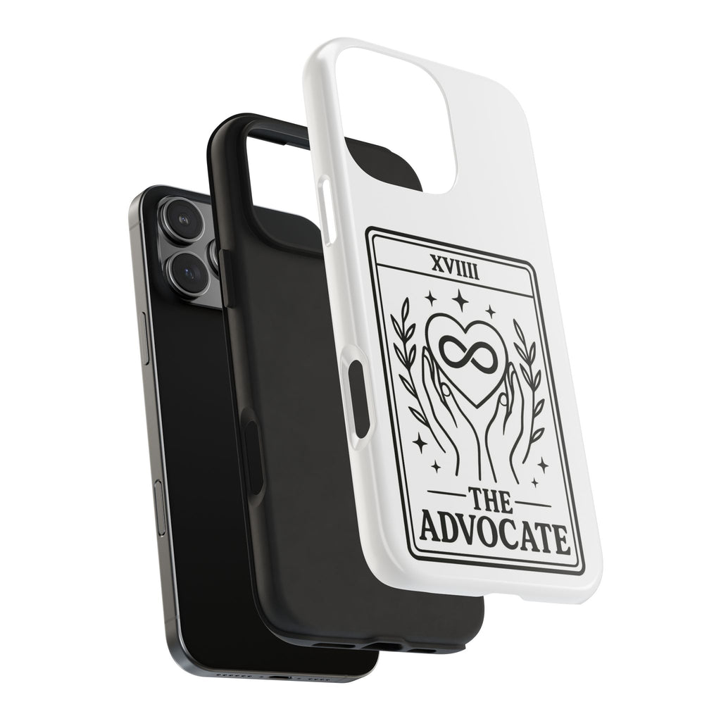 The Advocate tarot card Phone Case | infinity heart hands design