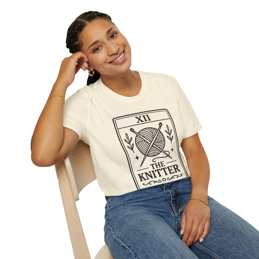 Knitter Shirt Tarot Card, Knitting Gift, Yarn Lover Shirt, Knitting Lover Tee, Knit Gift Idea, Craft Shirt, Knitter Aesthetic