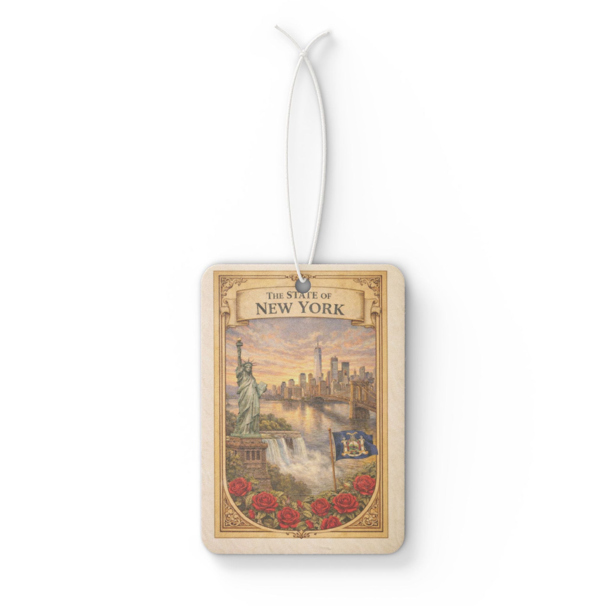 New York Car Air Freshener, NY State Gift, Travel Car Freshener, Hanging Car Decor, Road Trip Gift, New York Souvenir, Scented Car Charm