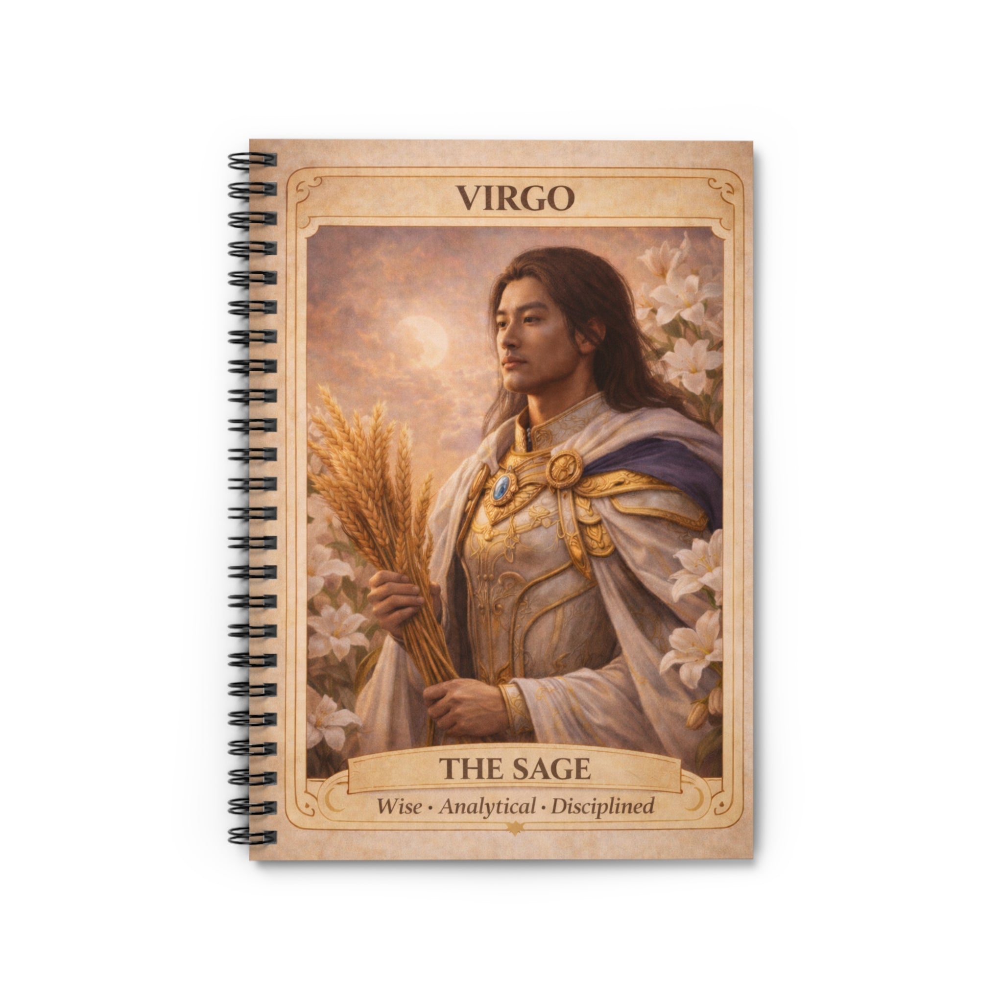 Virgo 'The Sage' Spiral Notebook — Astrology Journal for Wisdom & Reflection