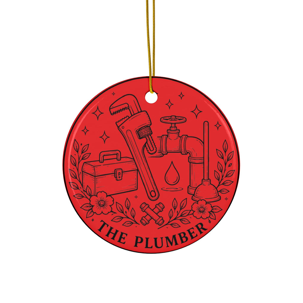 Plumber Tools Ornament Ceramic Ornament | Double-Sided Holiday Décor