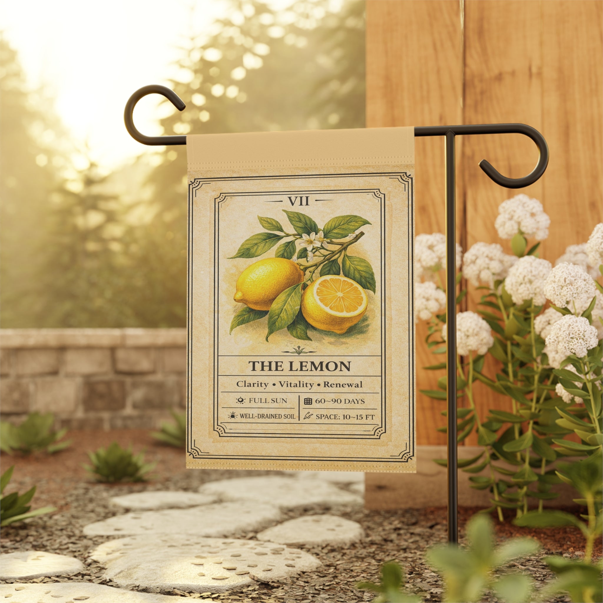 Vintage Lemon Botanical Garden Banner | House Flag