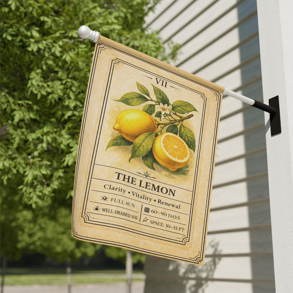 Vintage Lemon Botanical Garden Banner | House Flag