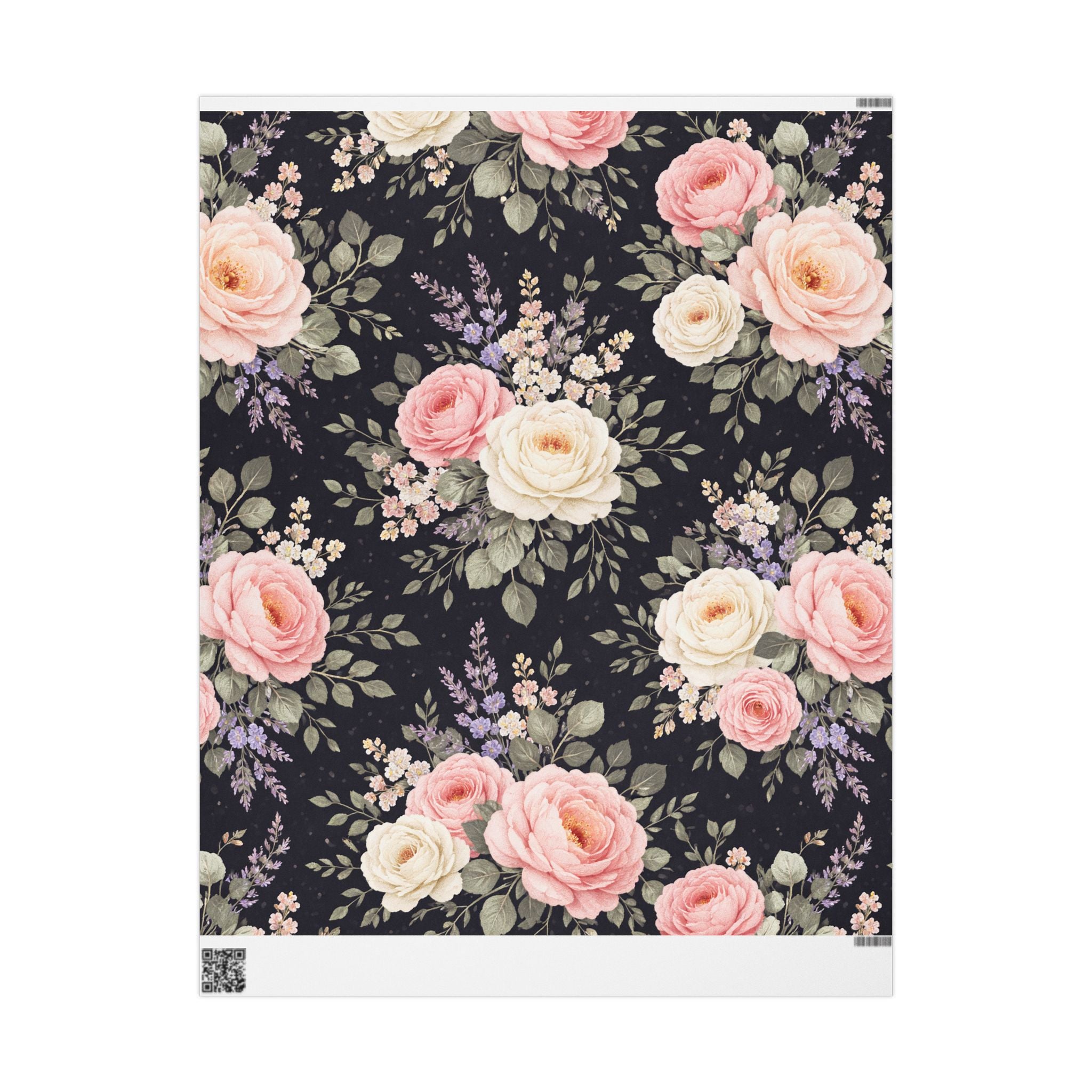 Vintage Pink Roses Wrapping Paper | Floral Gift Wrap Roll
