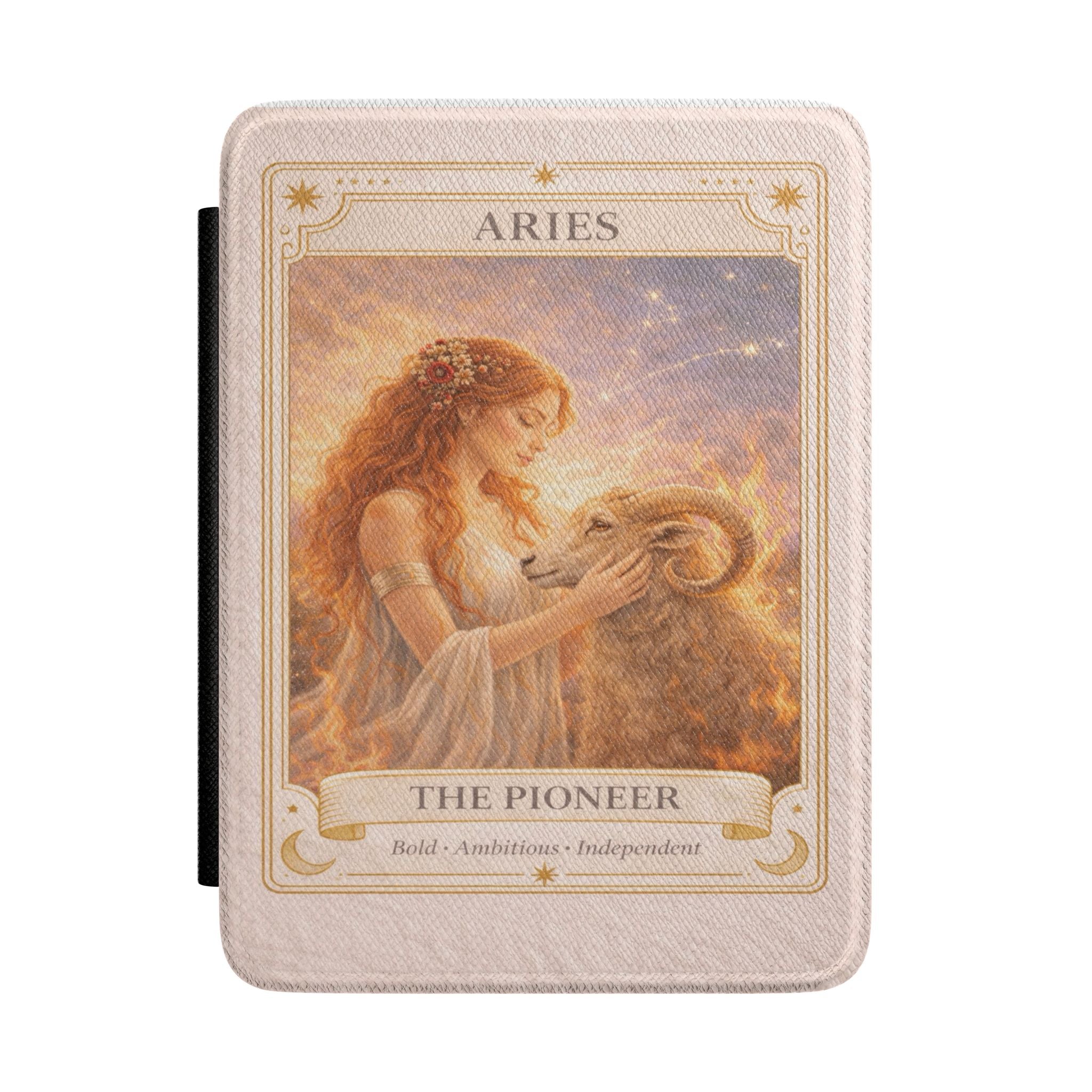 Aries The Pioneer Tarot Illustration Kindle Case | Zodiac Astrology Cover