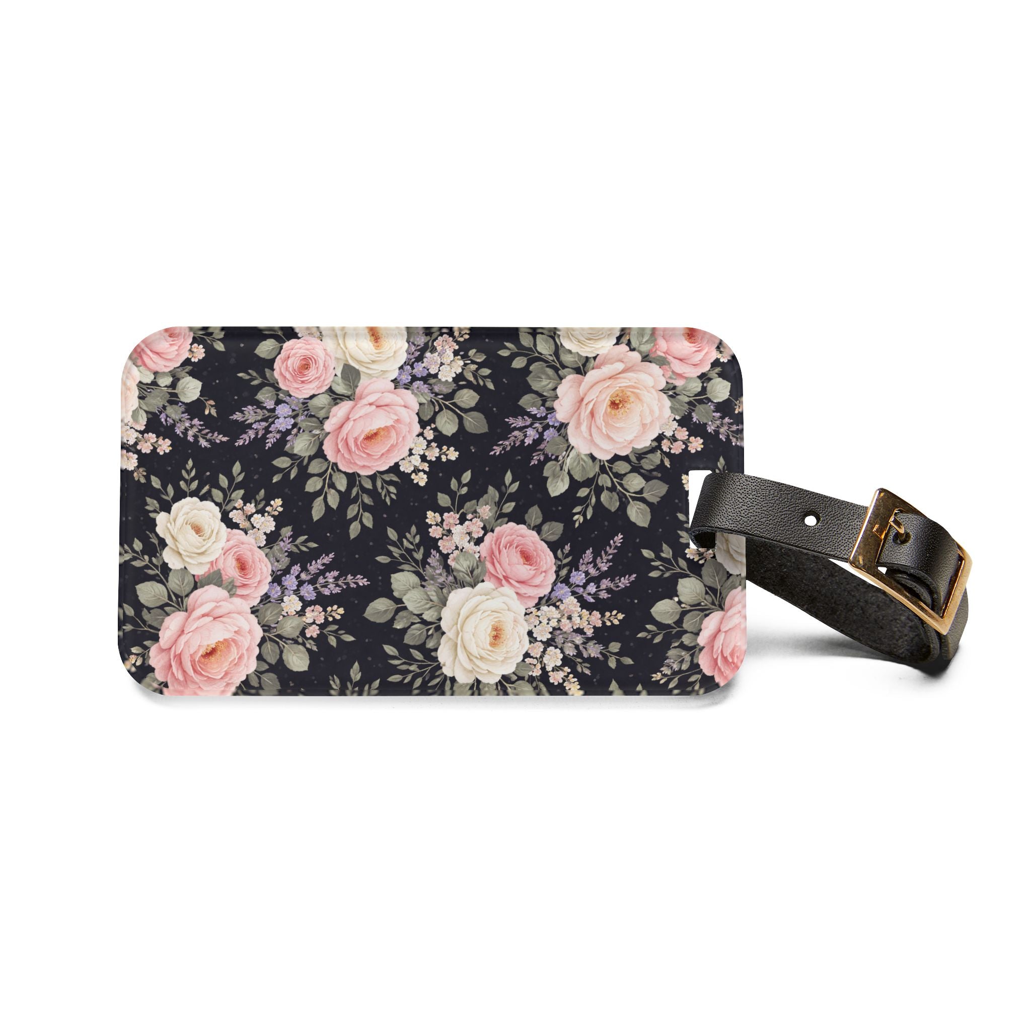 Vintage Pink Roses Luggage Tag