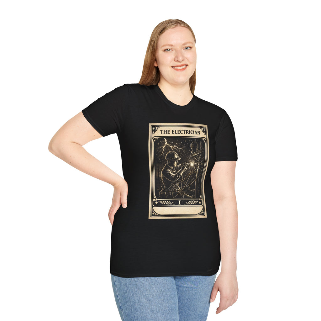 Electrician Shirt Tarot Card, Lineman Electrician Gift, Electrician Tee, Blue Collar Shirt, Electrician Gift Idea, Trade Worker Shirt