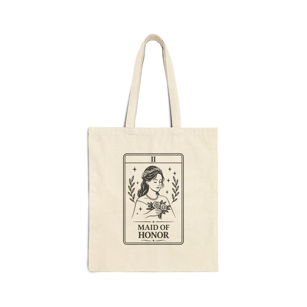 Maid of Honor Tarot Illustration Tote Bag | Wedding Bridal Party Canvas