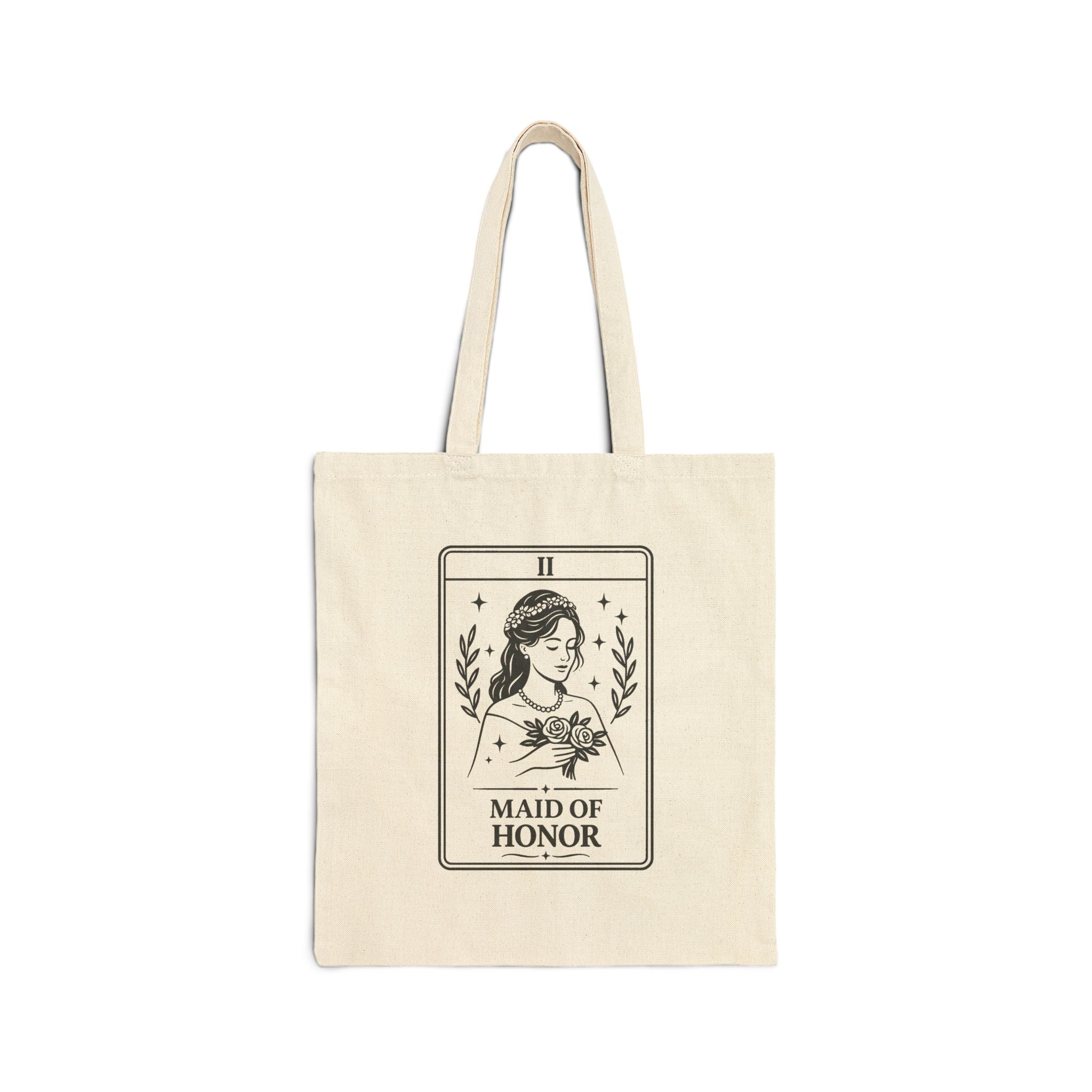 Maid of Honor Tarot Illustration Tote Bag | Wedding Bridal Party Canvas
