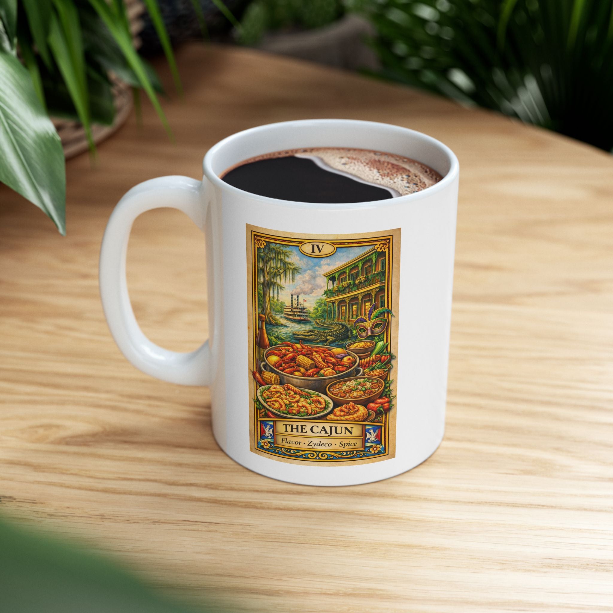 Vintage Cajun Life Mug | Lousianna | Kitchen Art Ceramic