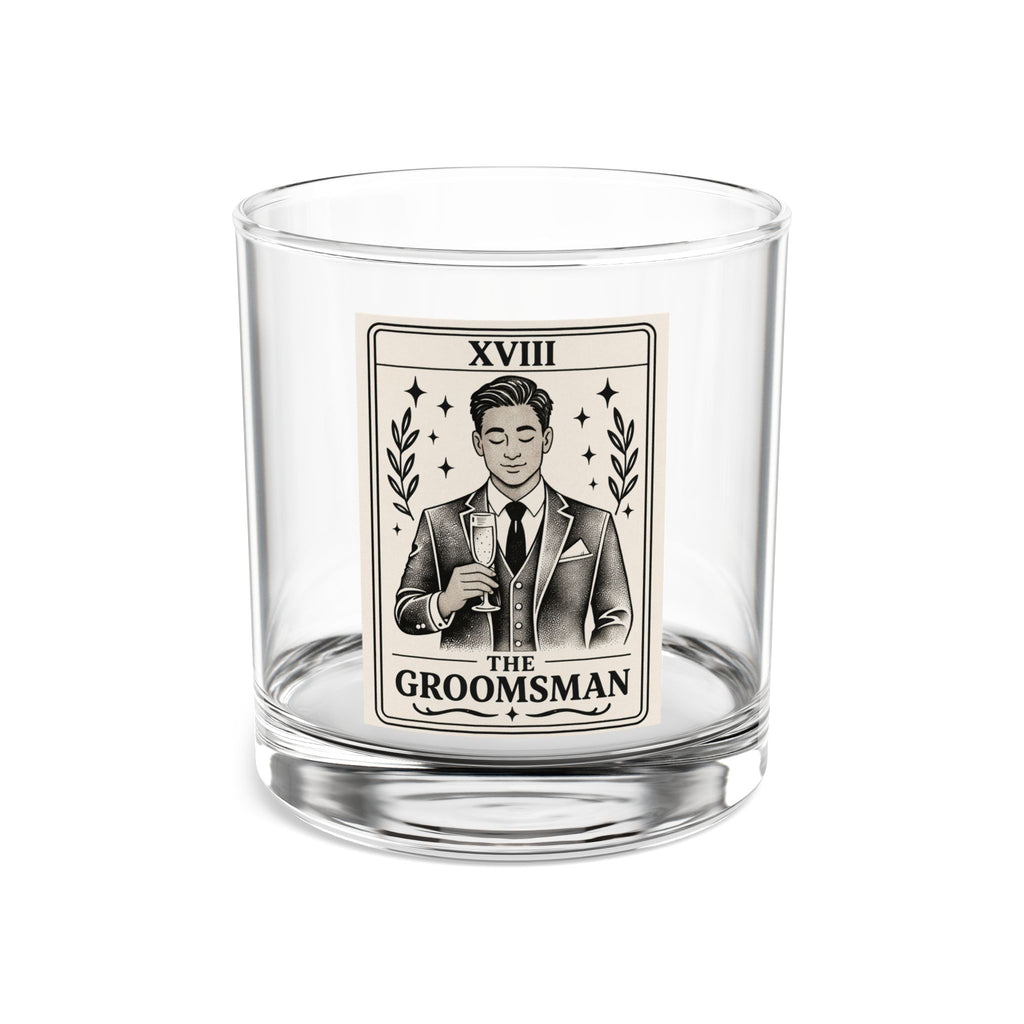 The Groomsman Tarot Card Rocks Glass | 10oz Whiskey Glass