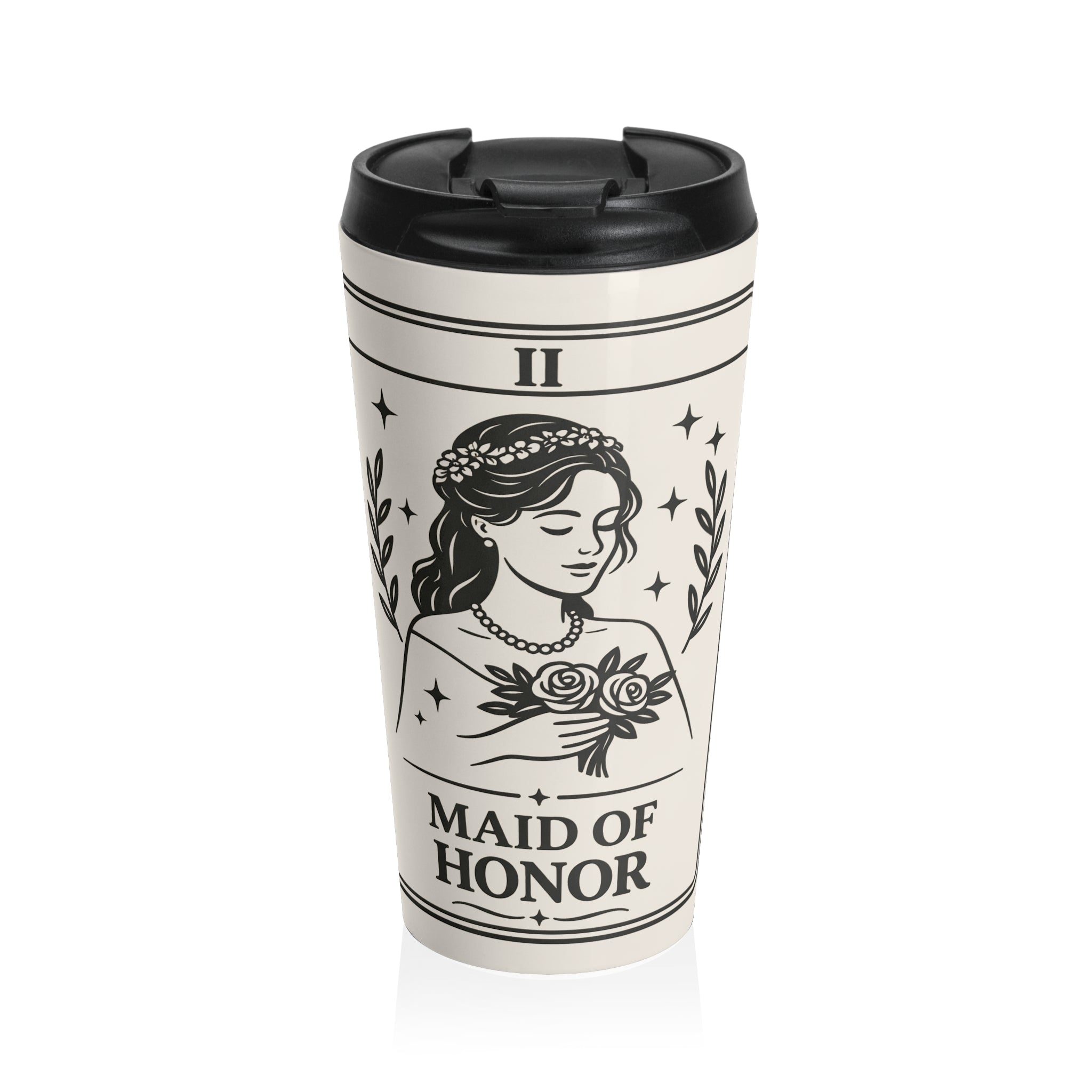 Maid of Honor Tarot Illustration Travel Mug | Bridal Party Stainless Steel