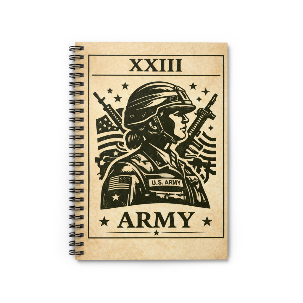 U.S. Army Female Soldier Portrait Notebook | Spiral Ruled Journal