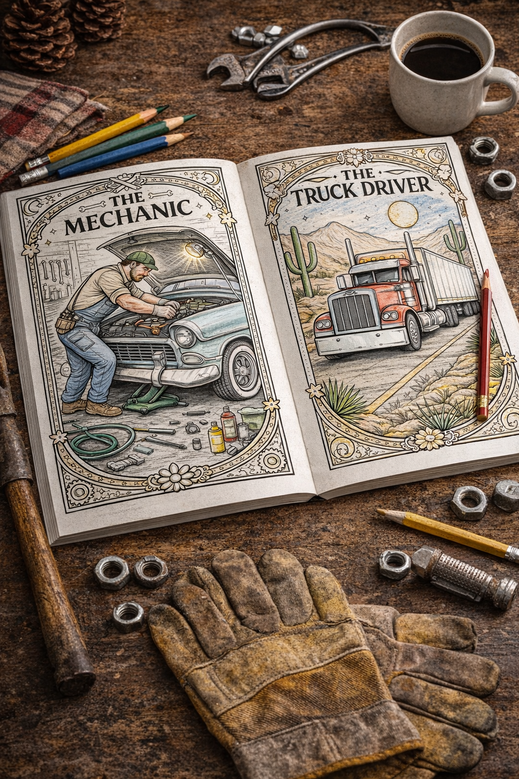 Blue Collar Coloring Book, Coloring Book | Skilled Trades Illustrations
