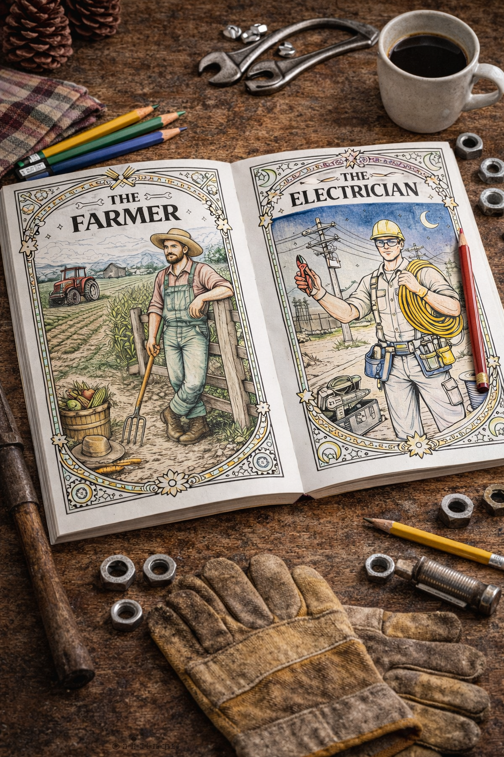 Blue Collar Coloring Book, Coloring Book | Skilled Trades Illustrations