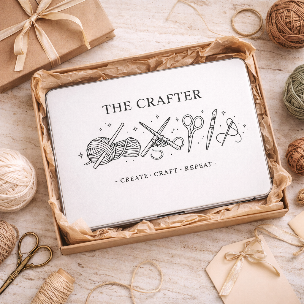 The Crafter knitting crochet scissors craft tools MacBook Case | Create Craft Repeat