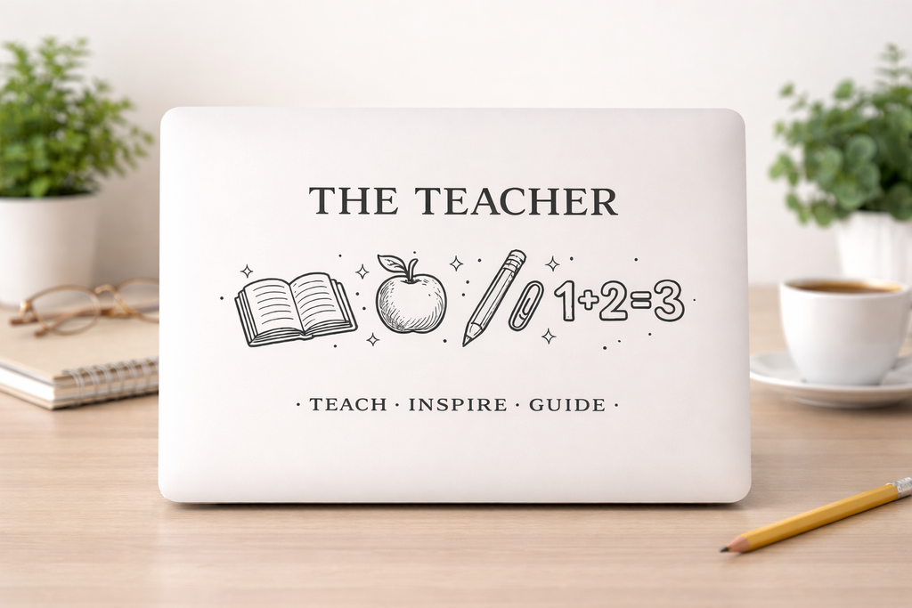 Teacher Illustration MacBook Case | Teach Inspire Guide, Apple Laptop Sleeve