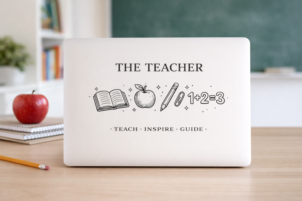Teacher Illustration MacBook Case | Teach Inspire Guide, Apple Laptop Sleeve